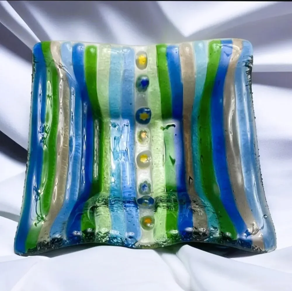 Murano Italian Millefiori Handcrafted 3 3/8
